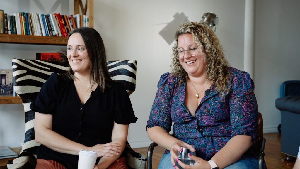 Ladies laughing